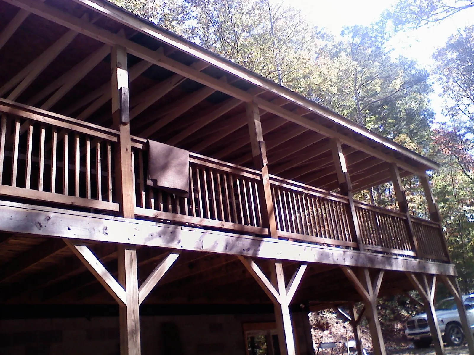 Timber framing under a new elevated porch and deck — Roof Leak Repair in Somerdale by Roofing Brothers